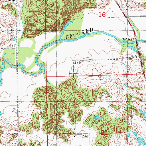 Topographic Map of Township of Marion, IA