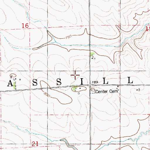Topographic Map of Township of Massillon, IA
