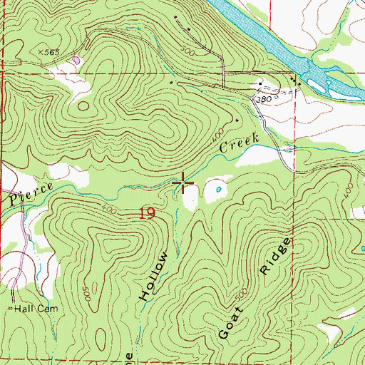 Topographic Map of Boone Hollow, AR