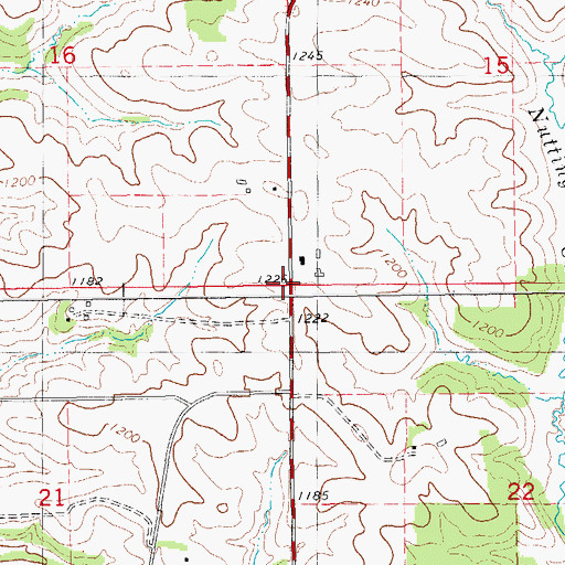 Topographic Map of Township of Military, IA