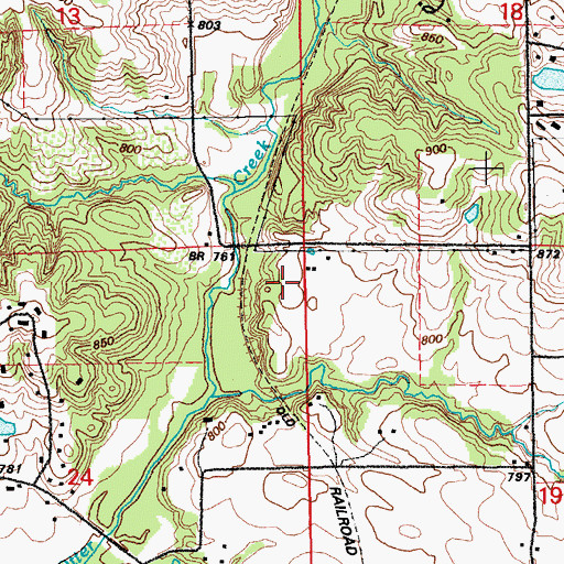 Topographic Map of Township of Monroe, IA