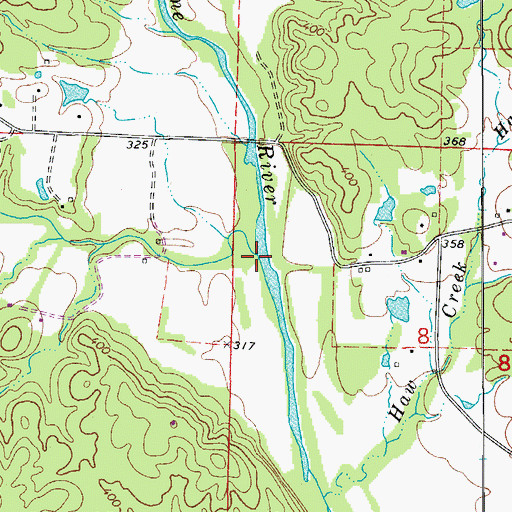 Topographic Map of Boot Creek, AR