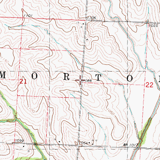 Topographic Map of Township of Morton, IA
