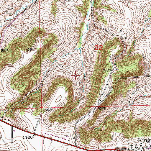 Topographic Map of Township of Mosalem, IA
