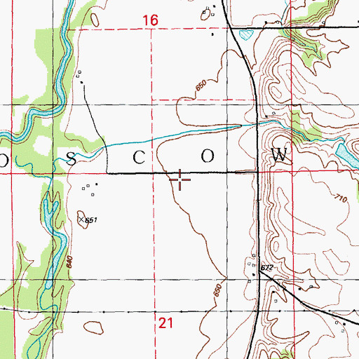 Topographic Map of Township of Moscow, IA