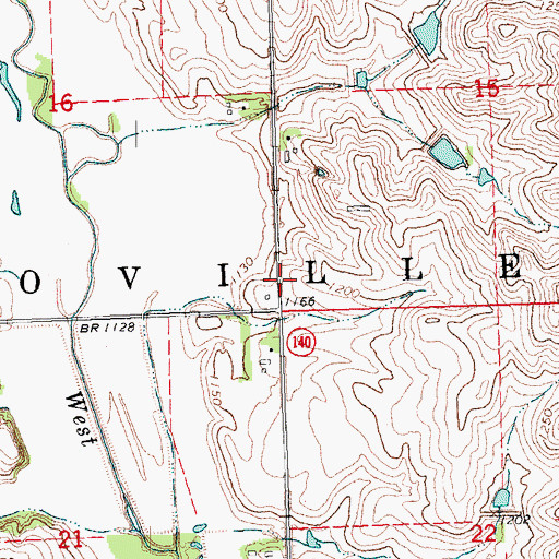 Topographic Map of Township of Moville, IA