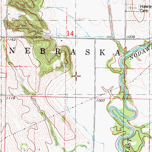 Topographic Map of Township of Nebraska, IA