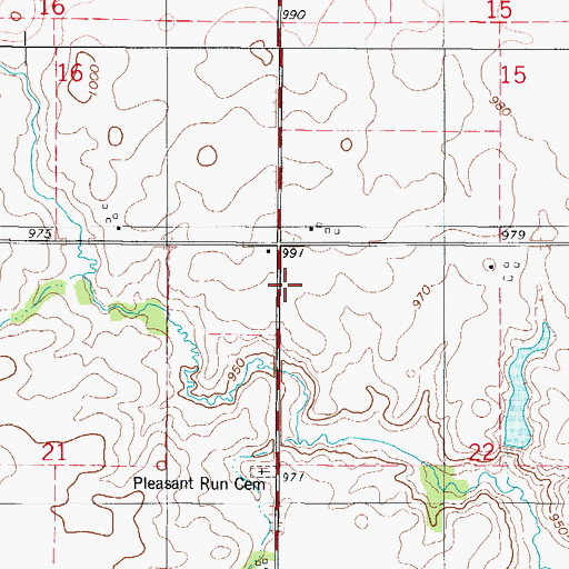 Topographic Map of Township of Nevada, IA