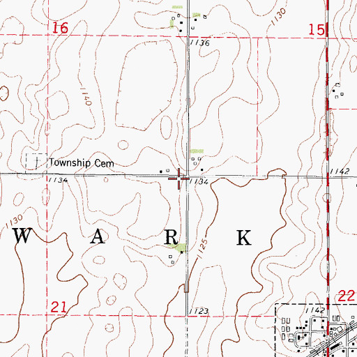 Topographic Map of Township of Newark, IA
