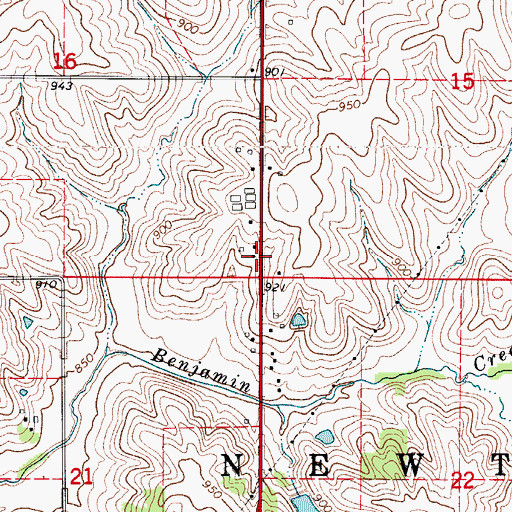 Topographic Map of Township of Newton, IA