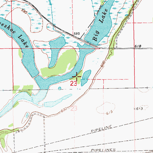 Topographic Map of Township of Oakland, IA