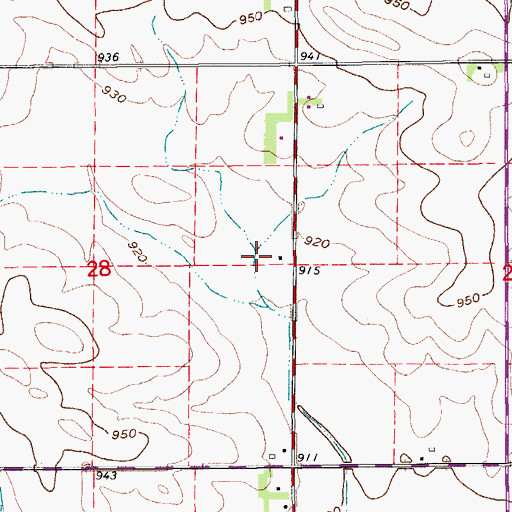 Topographic Map of Township of Orange, IA