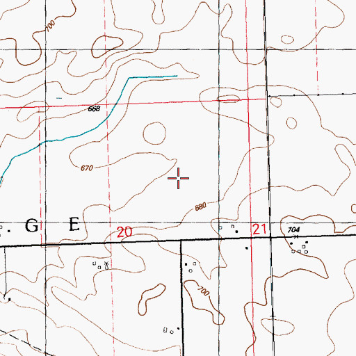 Topographic Map of Township of Orange, IA