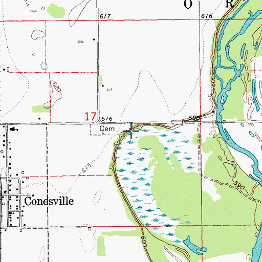 Topographic Map of Township of Orono, IA