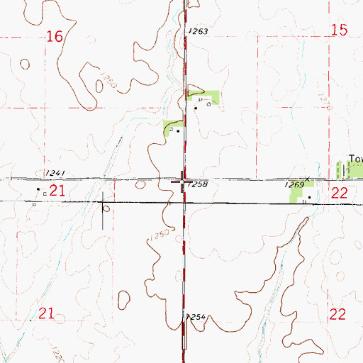 Topographic Map of Township of Orthel, IA