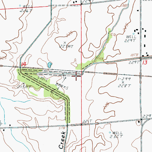 Topographic Map of Bott Spur, AR