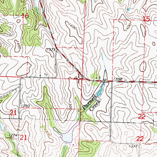 Topographic Map of Township of Oto, IA