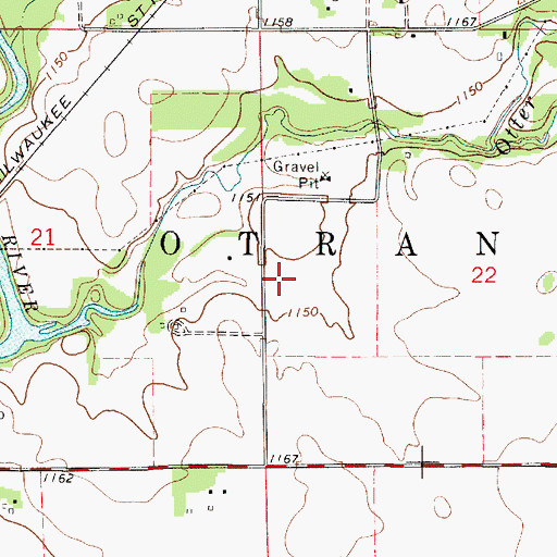 Topographic Map of Township of Otranto, IA