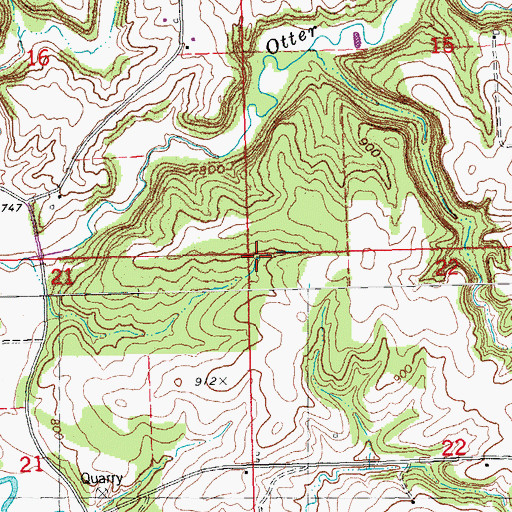 Topographic Map of Township of Otter Creek, IA