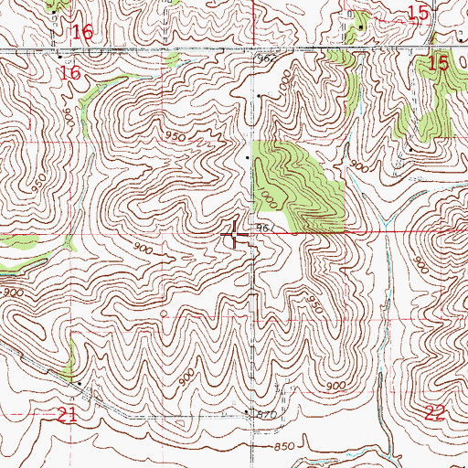 Topographic Map of Township of Otter Creek, IA