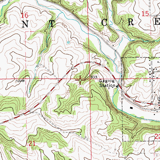 Topographic Map of Township of Paint Creek, IA