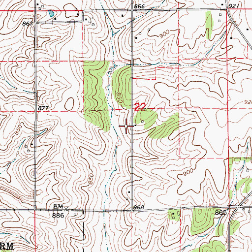 Topographic Map of Township of Palo Alto, IA