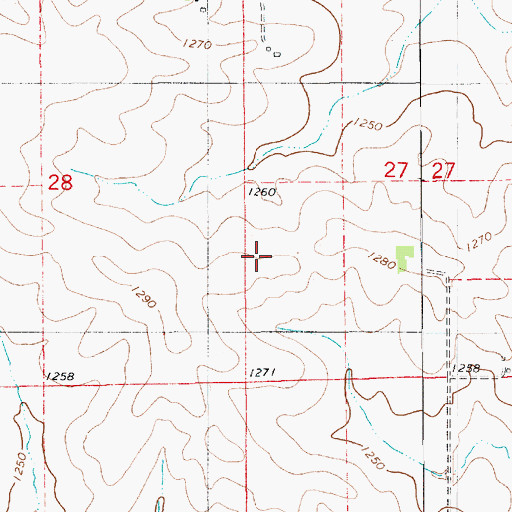Topographic Map of Township of Paris, IA