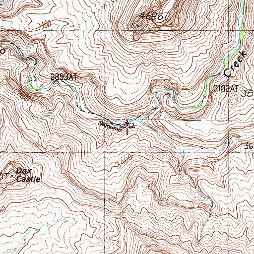 Topographic Map of Flint Creek, AZ