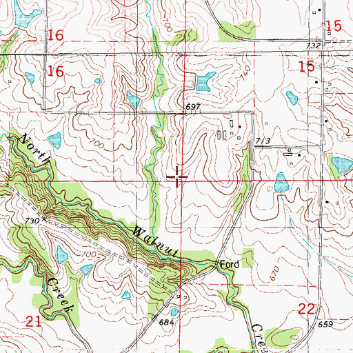 Topographic Map of Township of Penn, IA