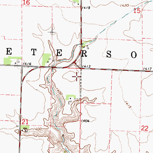 Topographic Map of Township of Peterson, IA