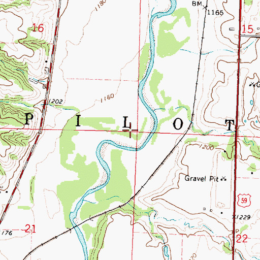 Topographic Map of Township of Pilot, IA