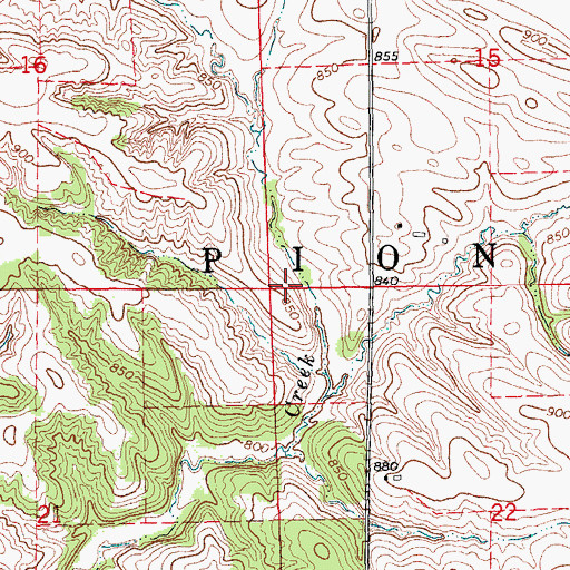Topographic Map of Township of Pioneer, IA