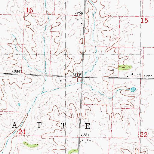 Topographic Map of Township of Platte, IA