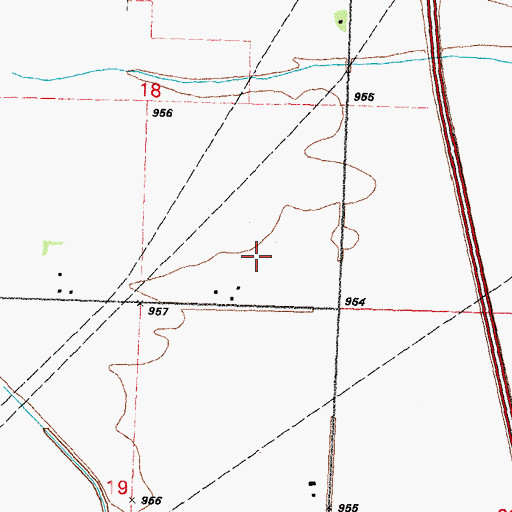 Topographic Map of Township of Plattville, IA