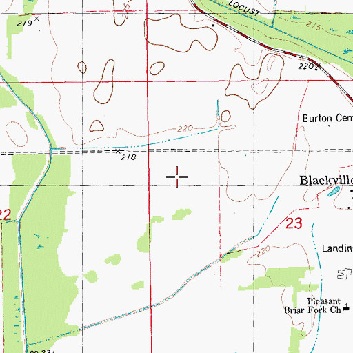 Topographic Map of Bowen Ridge, AR