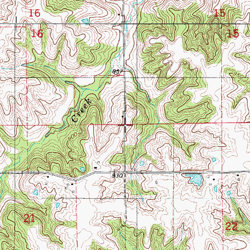 Topographic Map of Township of Pleasant, IA