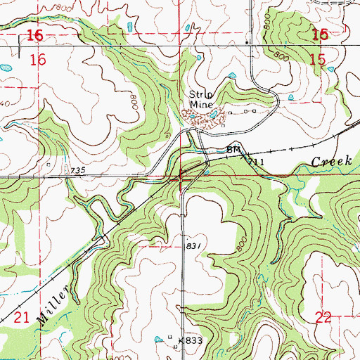 Topographic Map of Township of Pleasant, IA