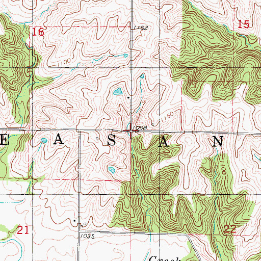 Topographic Map of Township of Pleasant, IA