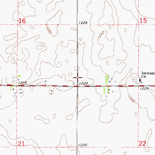 Topographic Map of Township of Pleasant, IA