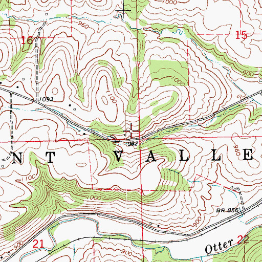 Topographic Map of Township of Pleasant Valley, IA