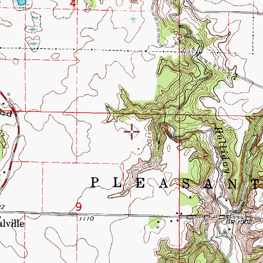 Topographic Map of Township of Pleasant Valley, IA