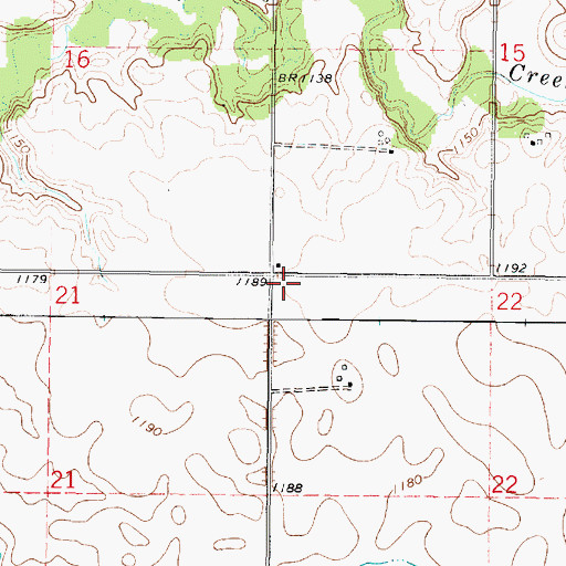 Topographic Map of Township of Plum Creek, IA