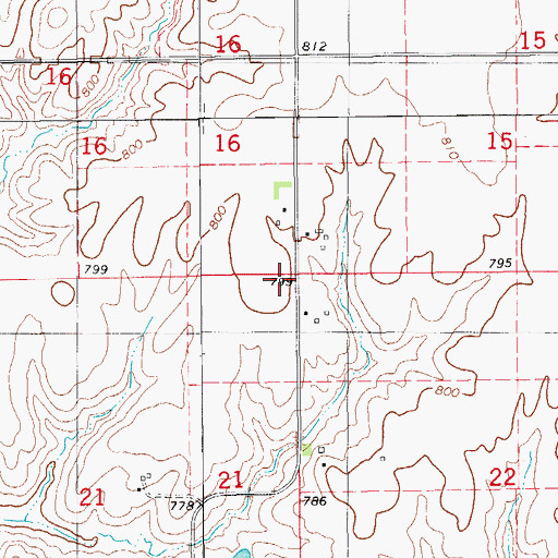 Topographic Map of Township of Polk, IA