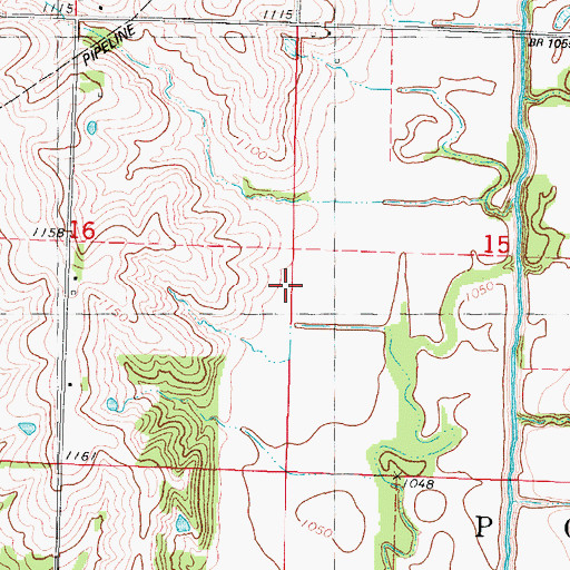 Topographic Map of Township of Polk, IA