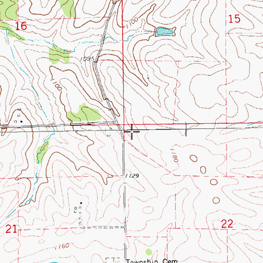 Topographic Map of Township of Post, IA