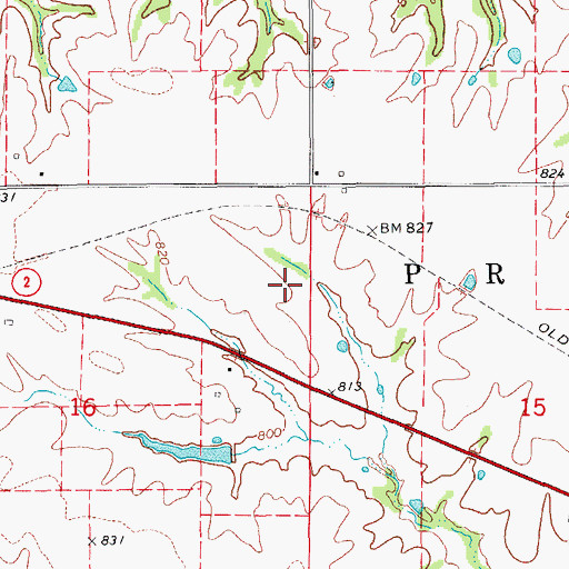 Topographic Map of Township of Prairie, IA