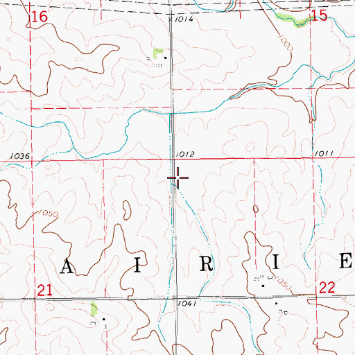 Topographic Map of Township of Prairie, IA