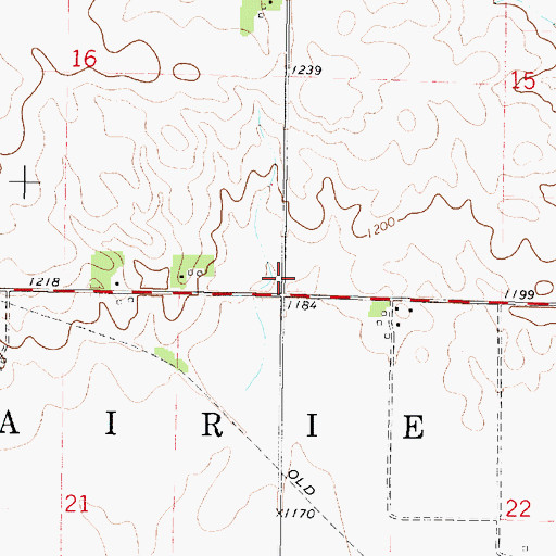 Topographic Map of Township of Prairie, IA
