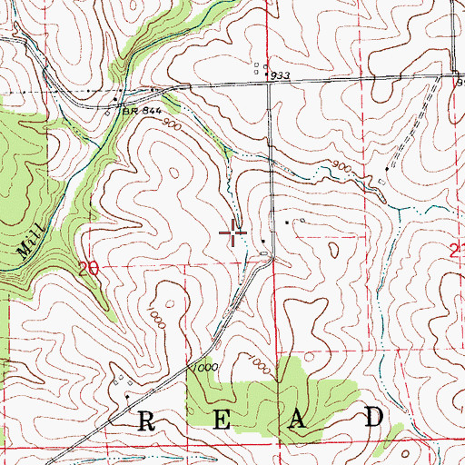 Topographic Map of Township of Read, IA