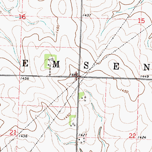 Topographic Map of Township of Remsen, IA